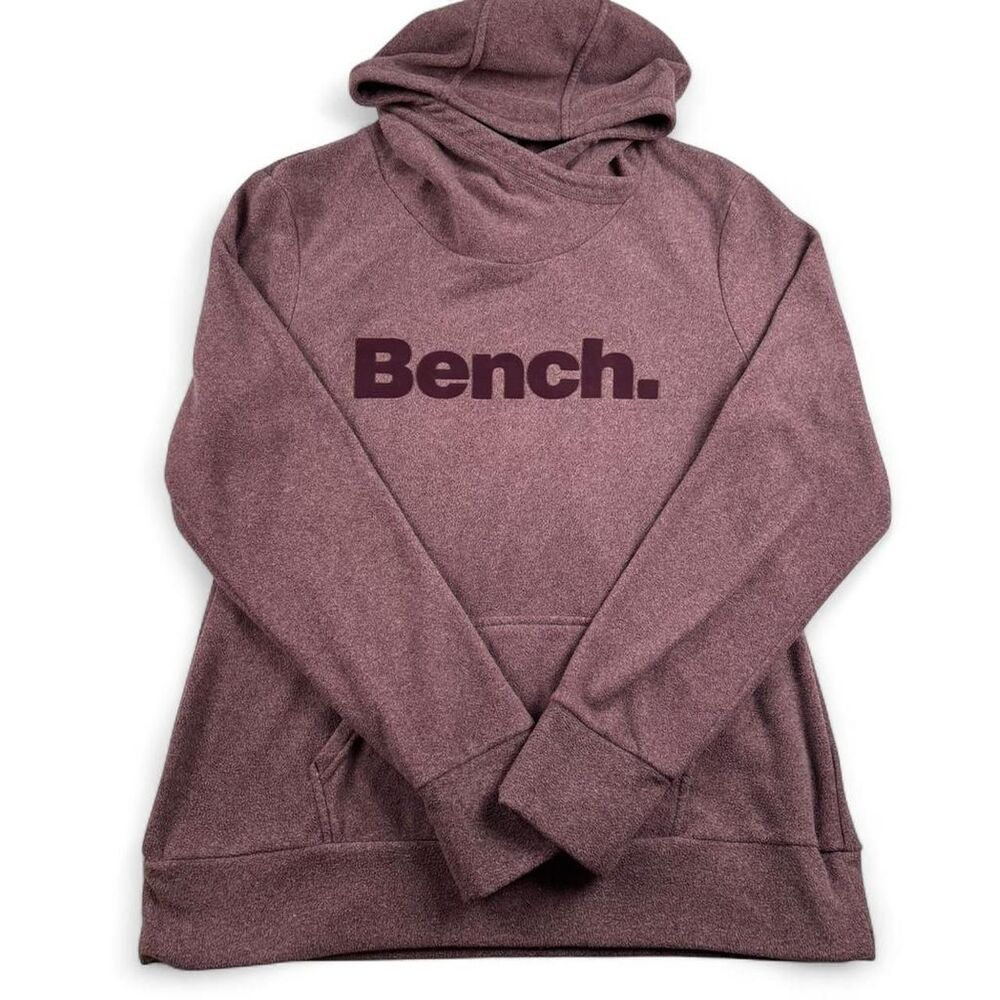 Bench Womenโs XXL Burgundy Fleece Hoodie Pullover Cozy Casual Sweatshirt